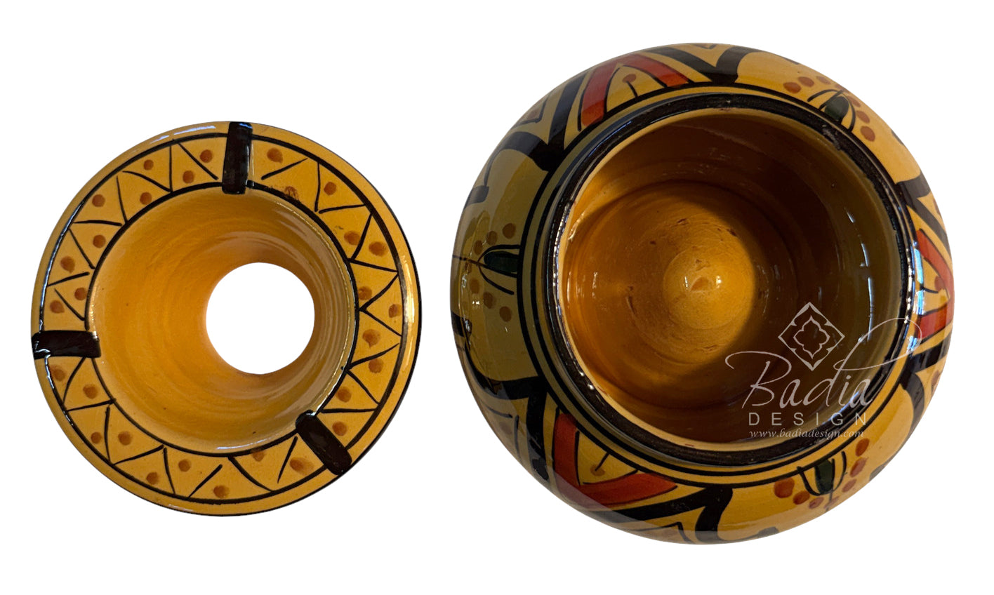 Hand-Painted Multi-Color Ceramic Ashtrays