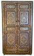 Moroccan Hand Painted Multi-Color Wooden Door