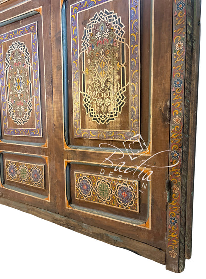 Hand Painted Multi-Color Wooden Door