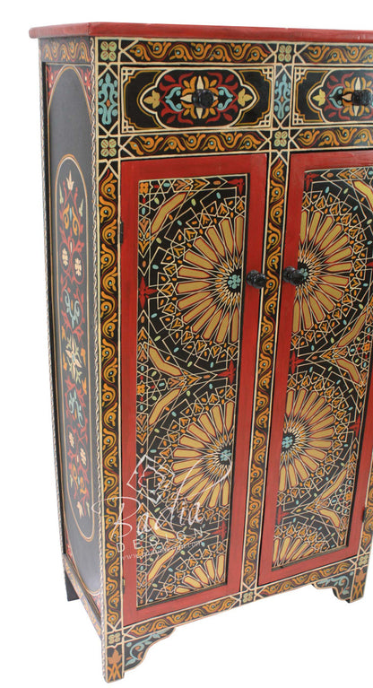 Hand Painted Cedar Cabinet
