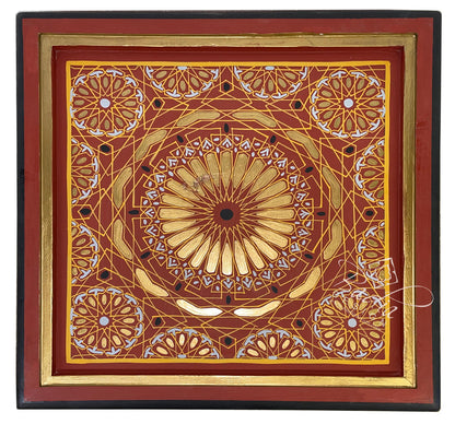 Vivid Color Hand Painted Square Side Table