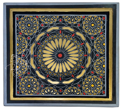 Vivid Color Hand Painted Square Side Table