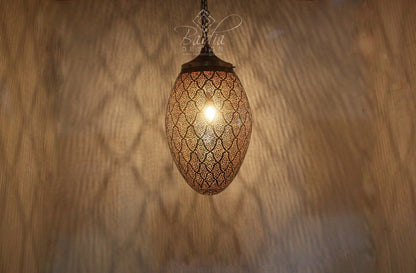 Hand Punched Brass Chandelier