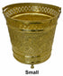 Handmade Moroccan Embossed Brass Bucket