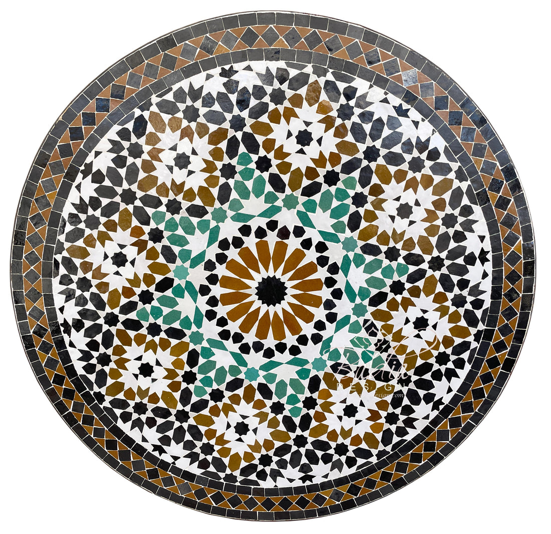 Moroccan Multi-Color Intricately Designed Tile Table Top