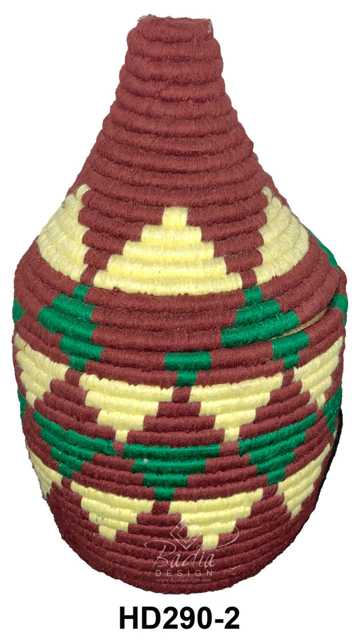 Handwoven Berber Baskets with Bright Vivid Colors - HD290