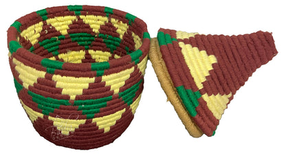 Handwoven Berber Baskets with Bright Vivid Colors - HD290
