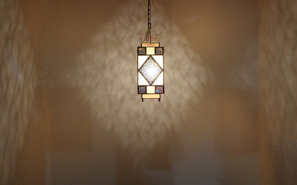 Hanging Lanterns with Multi Color Glass