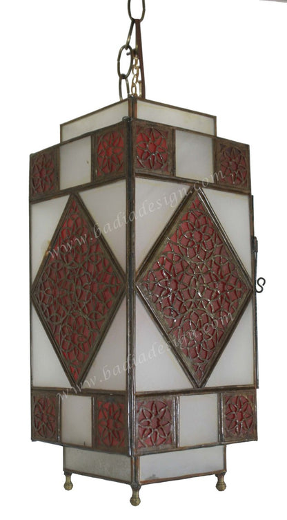 Hanging Lanterns with Multi Color Glass
