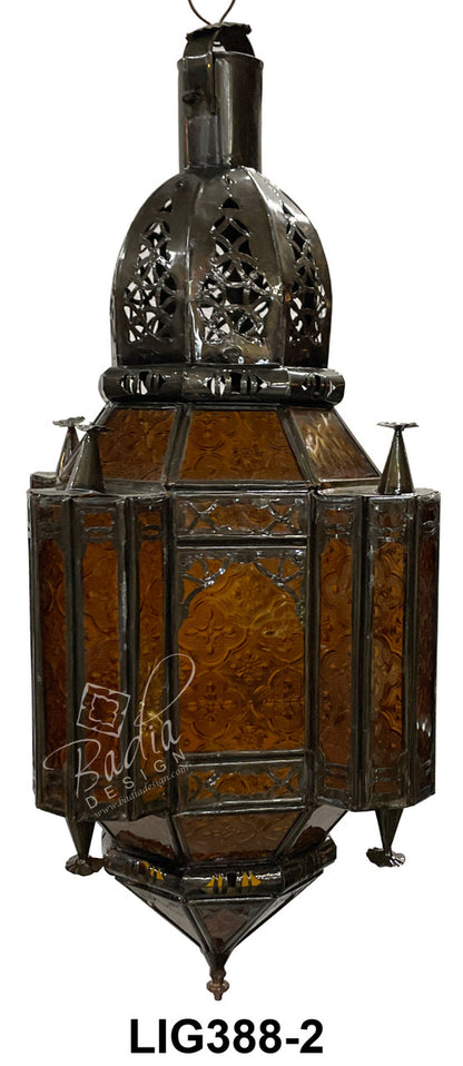 Hanging Lanterns with Multi-Color Glass