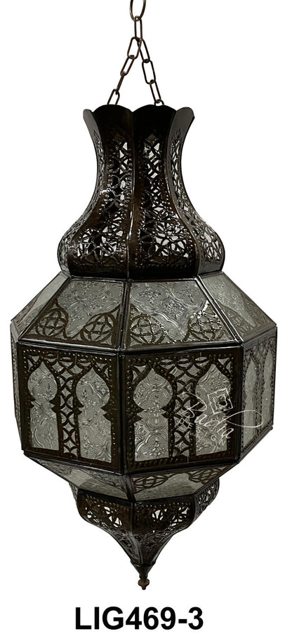 Hanging Multi-Color Glass Lanterns