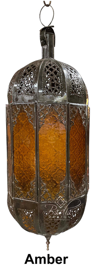 Hanging Multi-Color Glass Lanterns