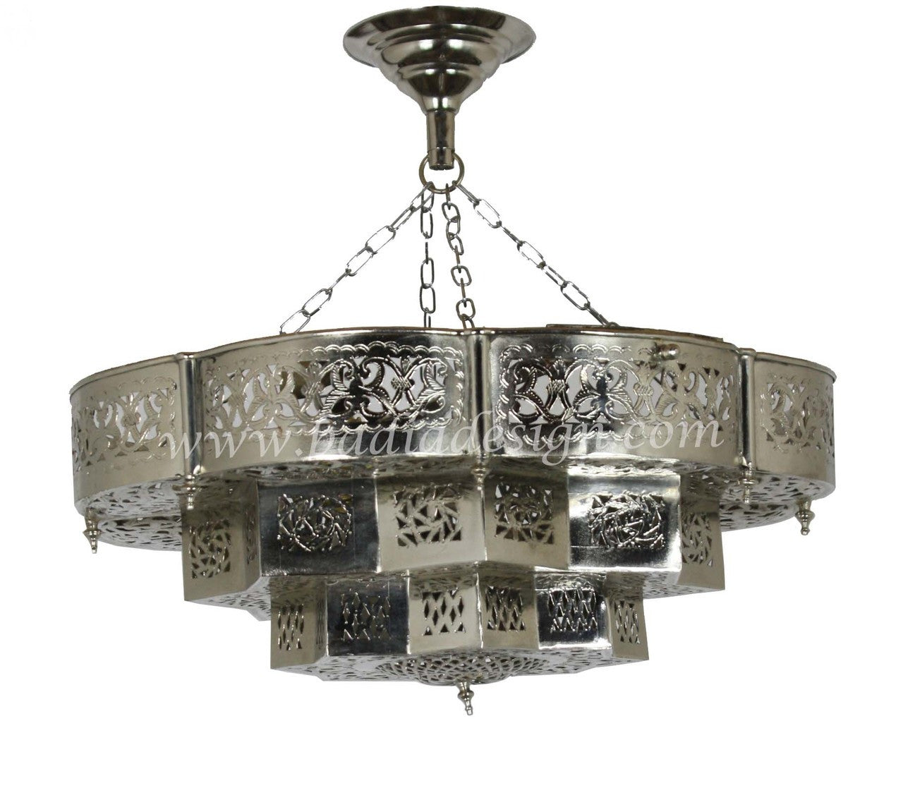 Layered Hanging Silver Lantern