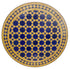 Round Blue and Yellow Intricately Designed Moroccan Tile Table Top