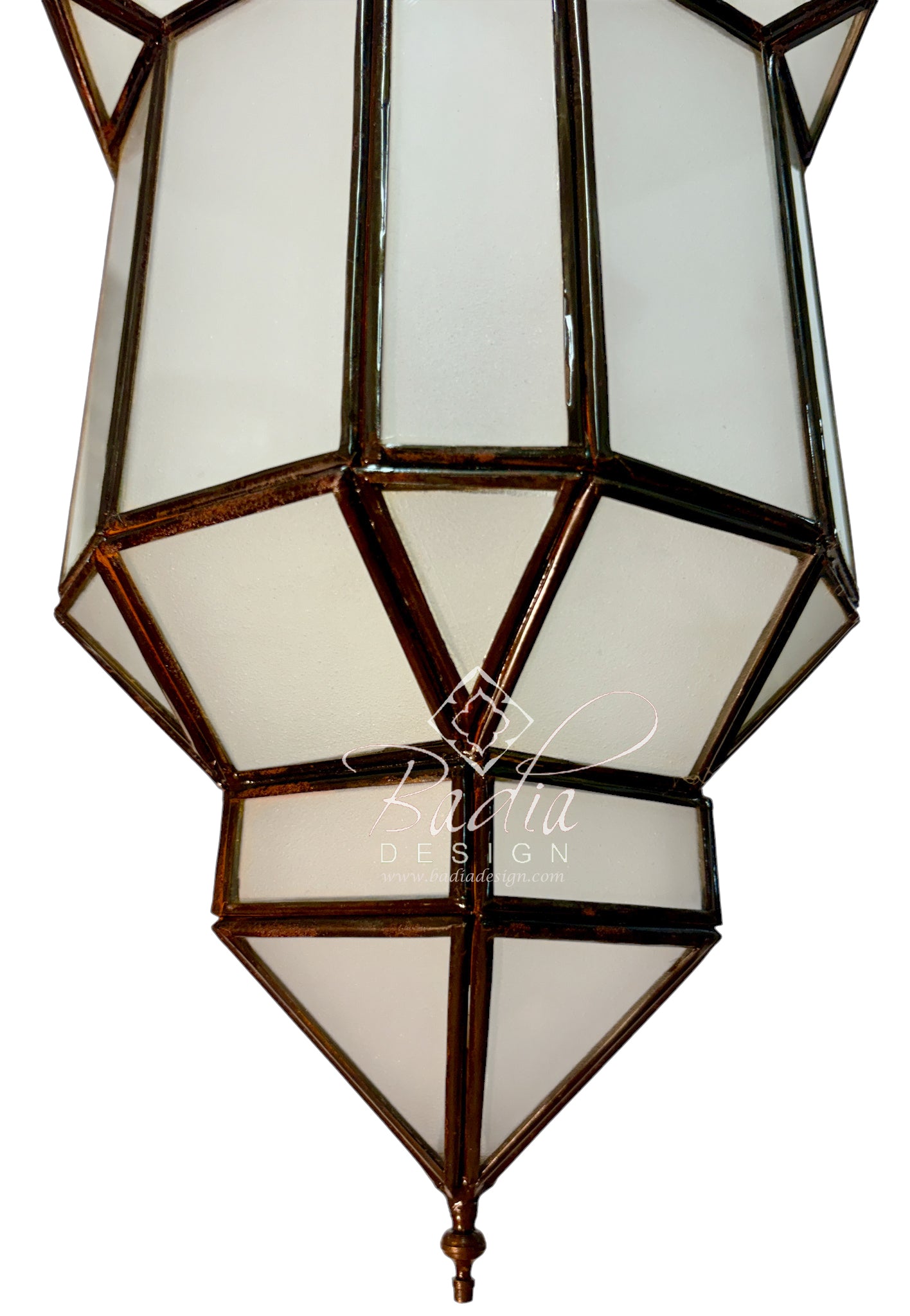 Hanging Lanterns with Clear and White Glass Panels