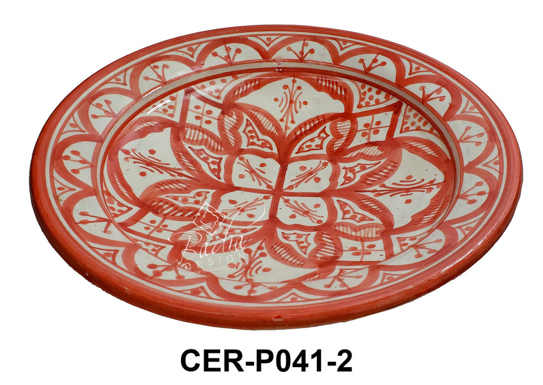 Large Hand Painted Ceramic Plate