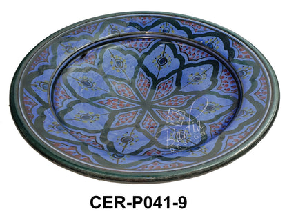 Large Hand Painted Ceramic Plate