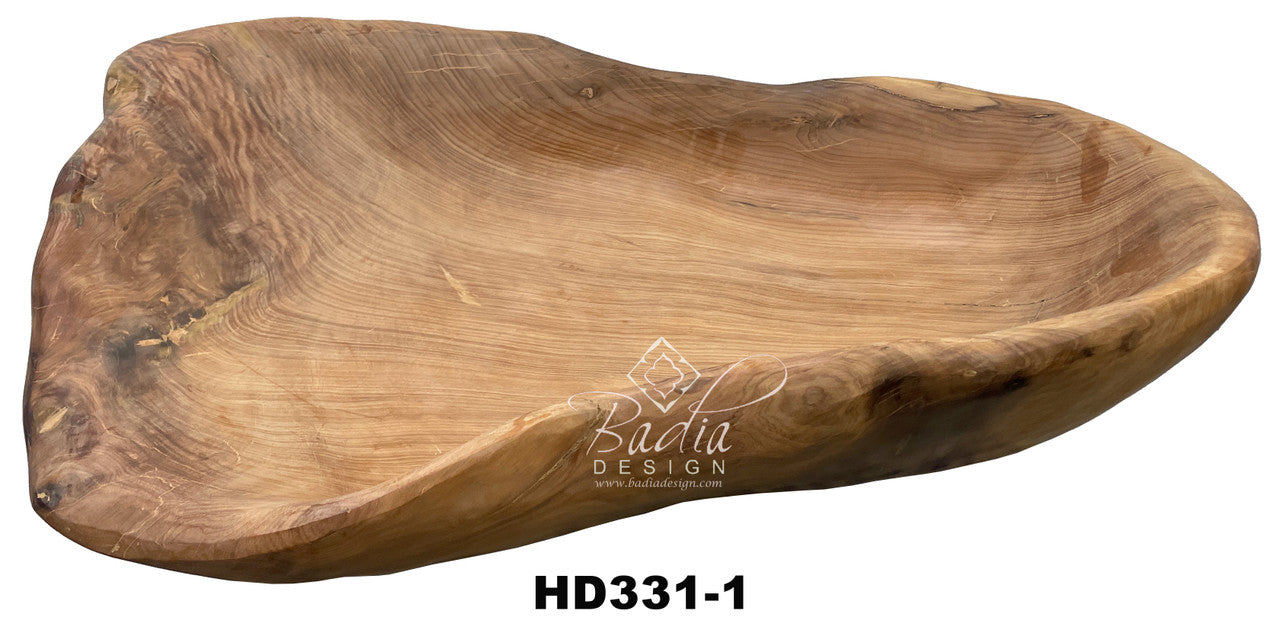 Large Ornate Moroccan Decorative Thuya Wood Bowl