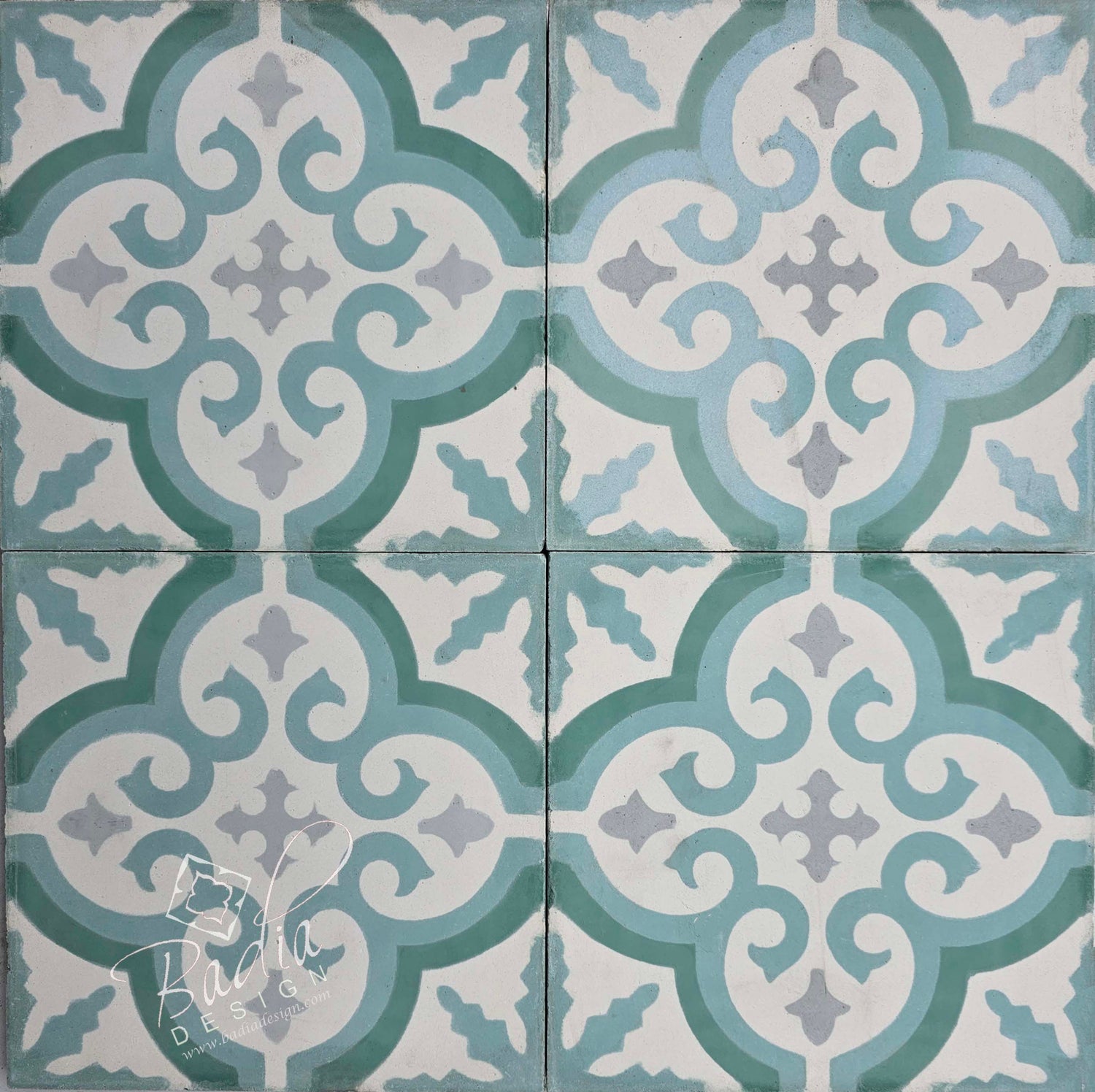 Light Green Cement Floor Tile - CT135