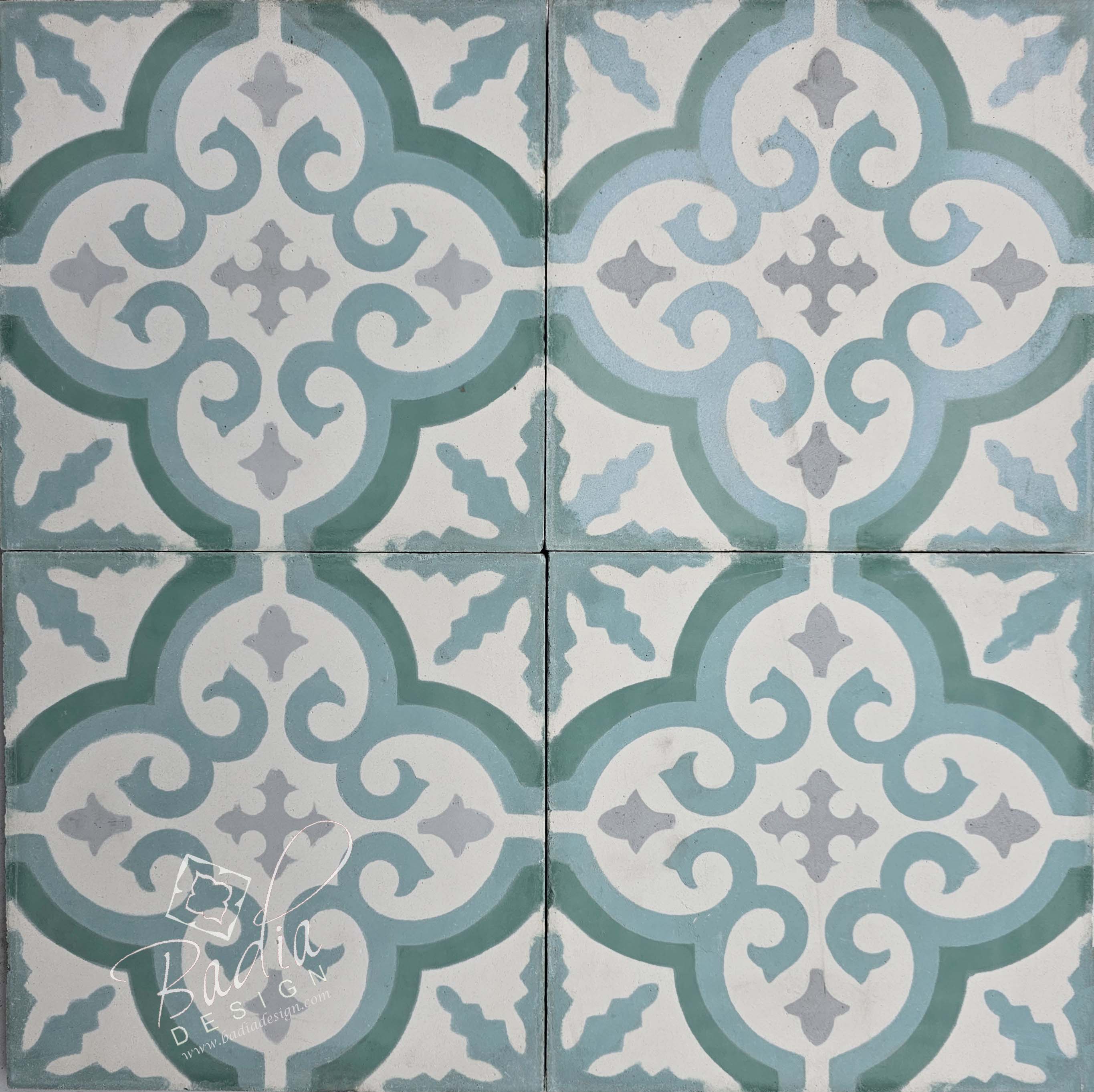 Light Green Cement Floor Tile - CT135