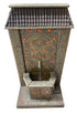 Moroccan Metal and Orange Bone Wall Fountain
