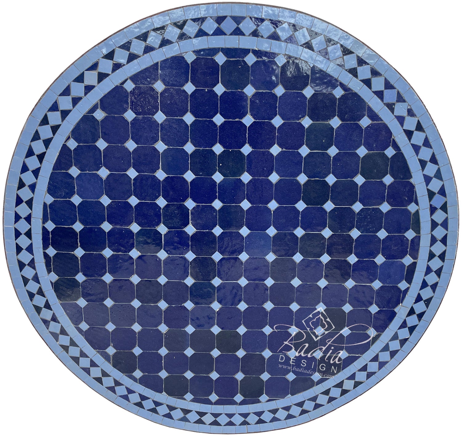 Blue Ceramic Mosaic Tile Table Top