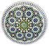 Moroccan Green and White Multi-Color Intricately Designed Tile Table Top