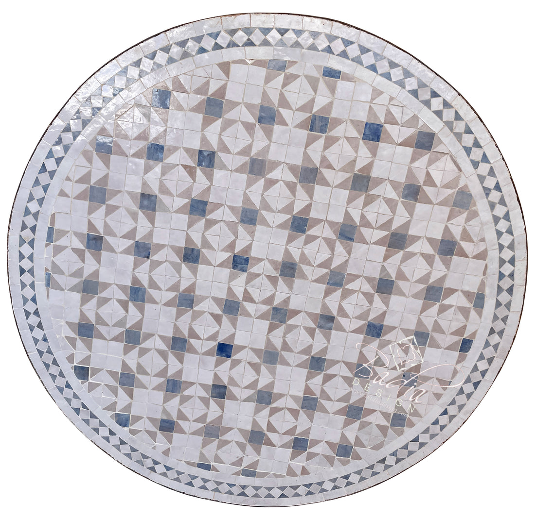 Intricately Designed Moroccan Multi-Color Mosaic Tile Table Top