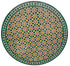 Round Moroccan Green and Yellow Mosaic Tile Table Top