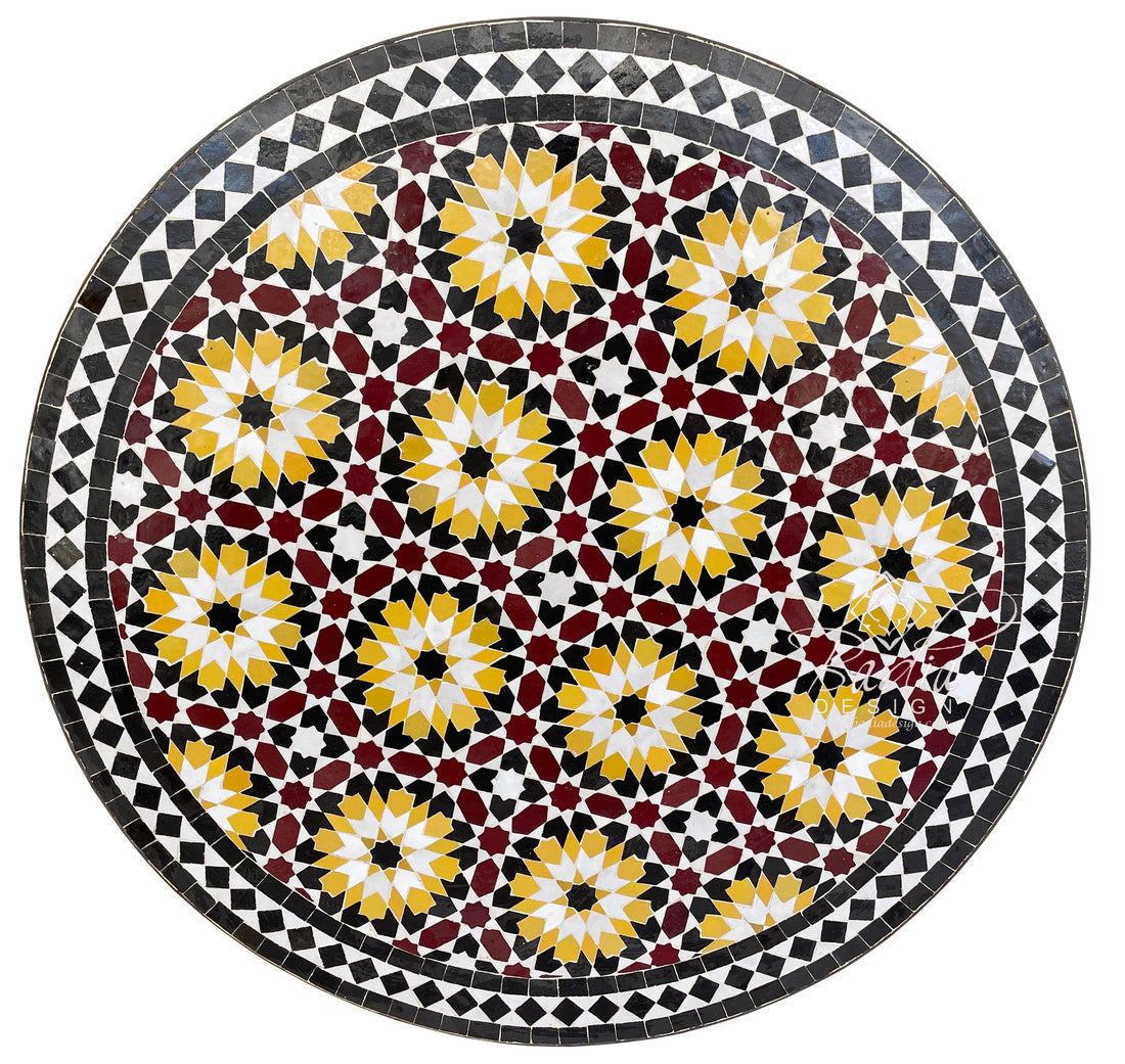 Moroccan Multi-Color Intricately Designed Tile Table Top