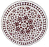Intricately Designed Moroccan Multi-Color Round Tile Table Top