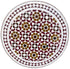 White and Multi-Color Moroccan Intricately Designed Round Tile Table Top