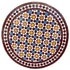 Red and Multi-Color Moroccan Intricately Designed Round Tile Table Top