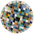 Intricately Designed Round Multi-Color Tile Table Top