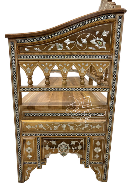 Moroccan Mother of Pearl Inlay Bench