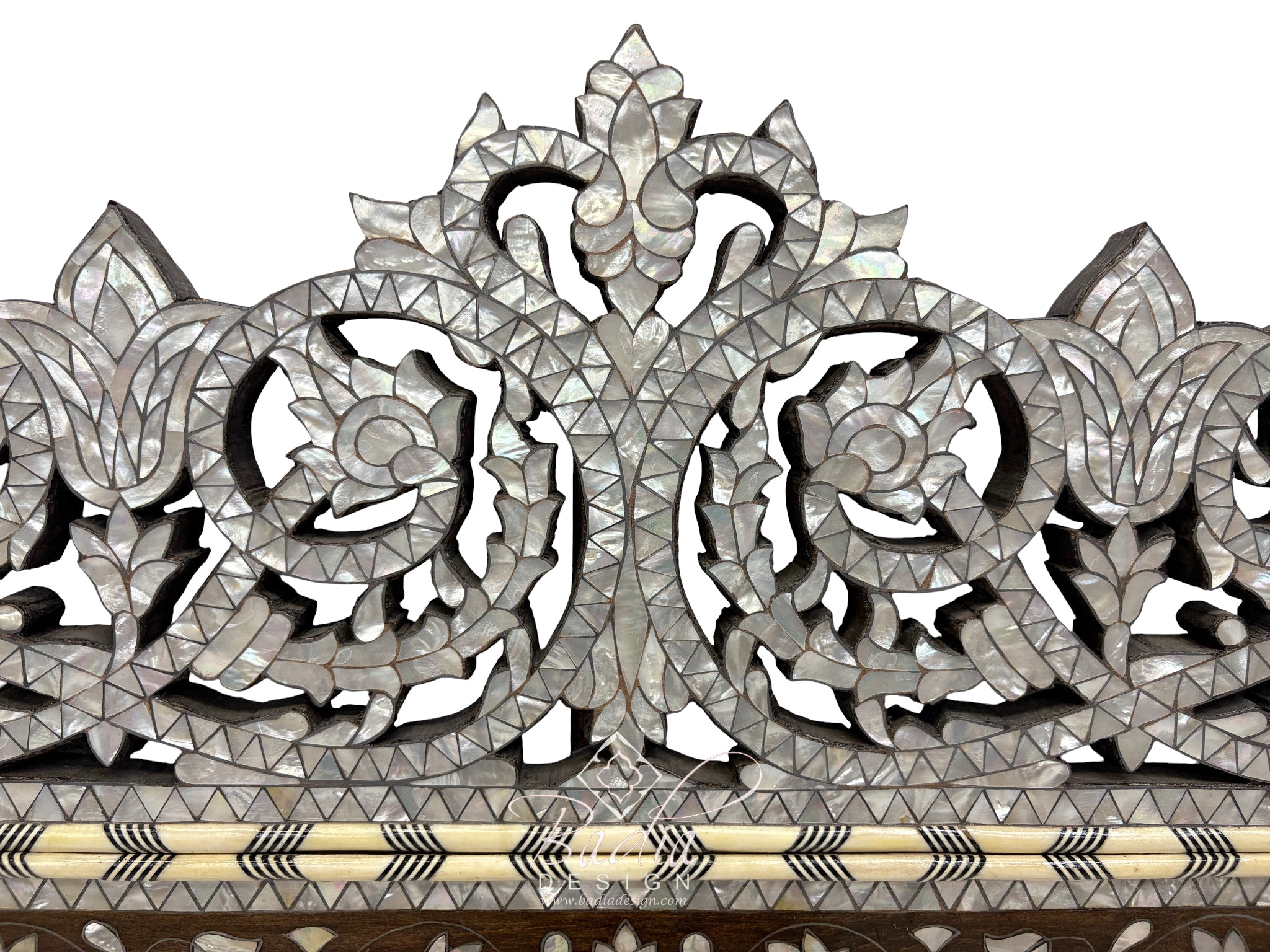 Beautiful Mother of Pearl Inlay Cabinet with Mirror