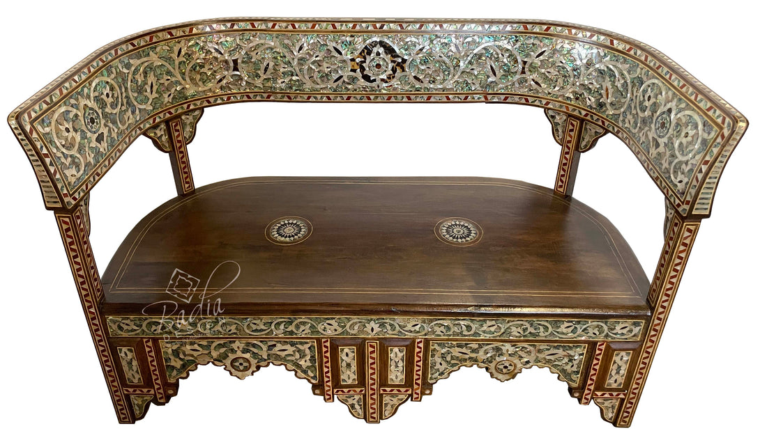 Mother of Pearl Inlay Bench - MOP-CH029