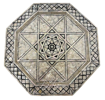 Handcrafted Mother of Pearl Side Tables