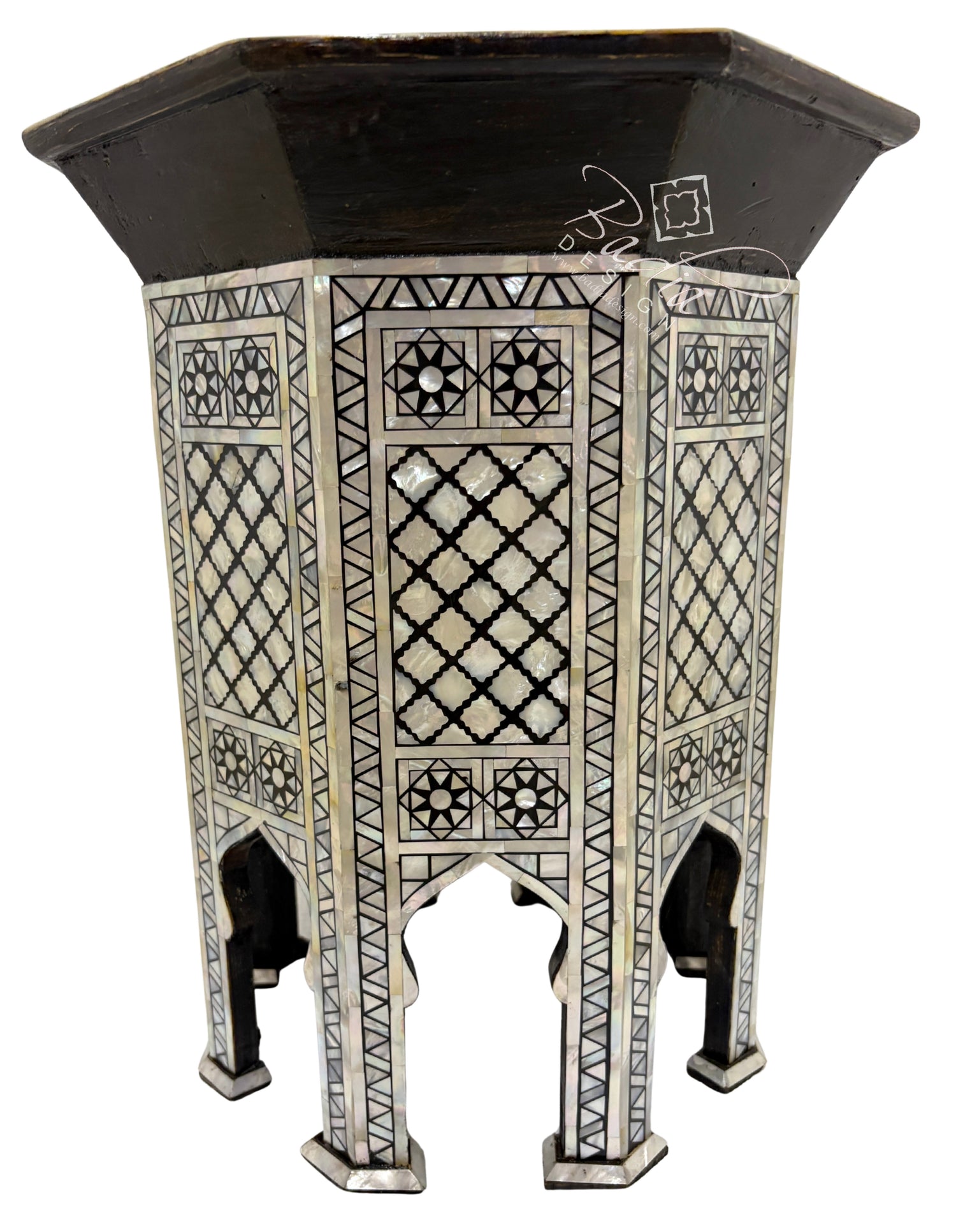 Handcrafted Mother of Pearl Side Tables