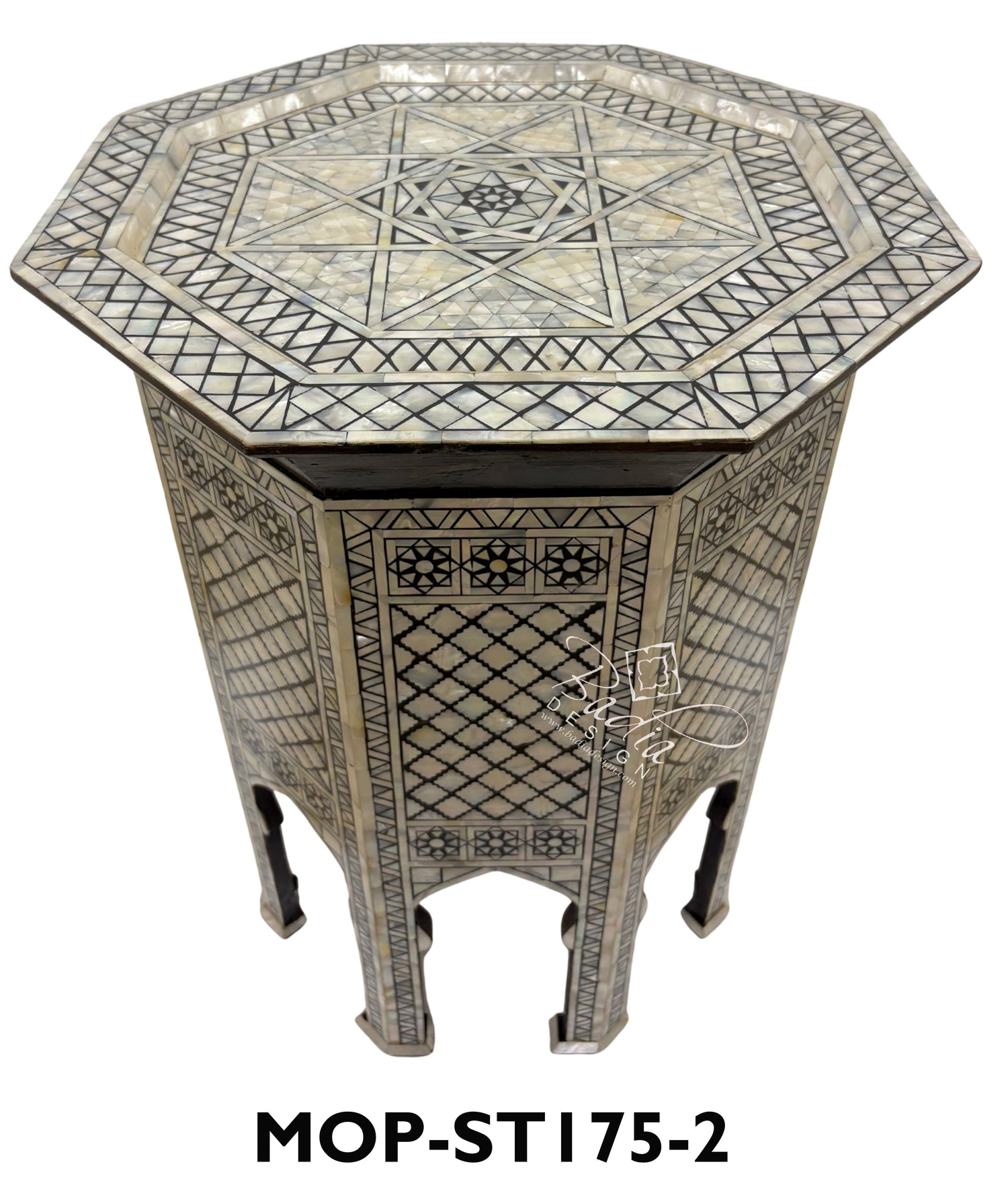 Handcrafted Mother of Pearl Side Tables