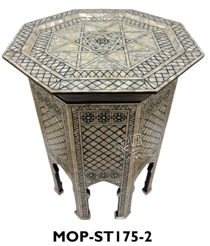 Handcrafted Mother of Pearl Side Tables