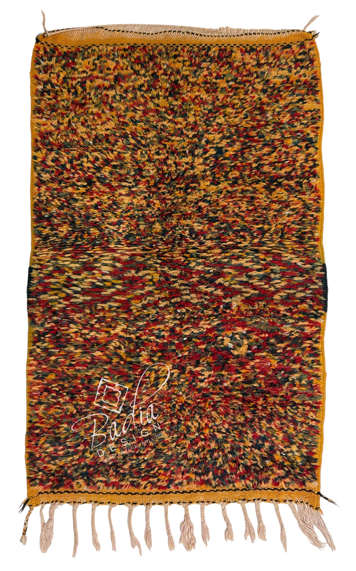 Moroccan Multi-Color Abstract Berber Handwoven Rug