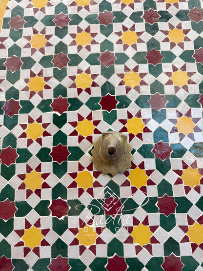 Moroccan Multi-Color Arch Top Water Fountain