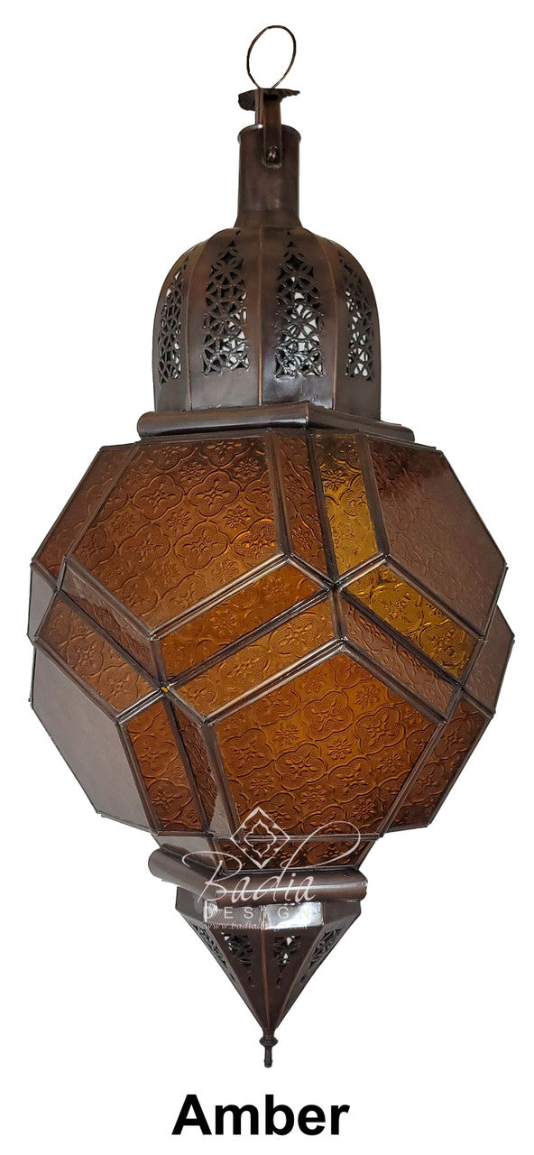 Amber Color Pendant Moroccan lantern