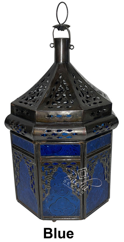 Hanging Multi-Color Glass Lanterns