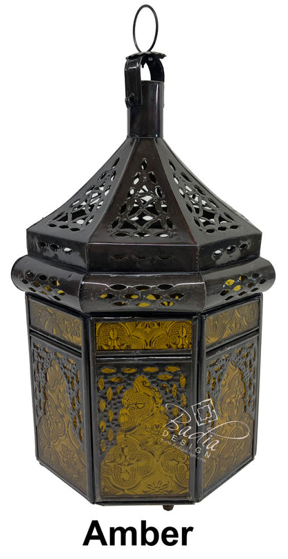 Hanging Multi-Color Glass Lanterns