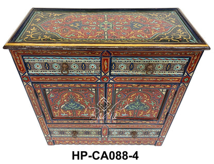 Multi-Color Hand Painted Storage Cabinets