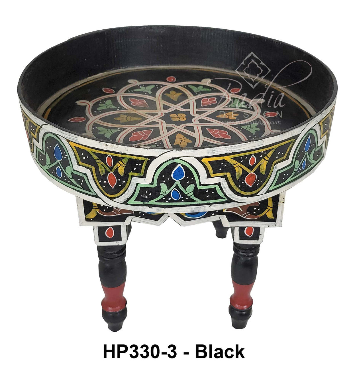 Multi Color Hand Painted Side Table