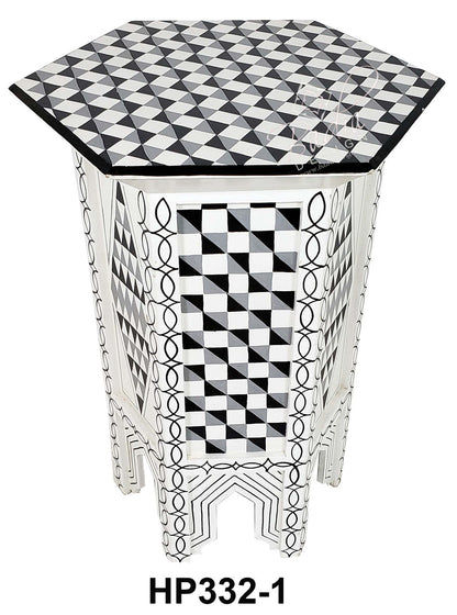 Multi Color Hand Painted Side Table