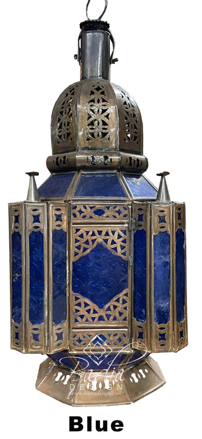 Multi-Color Glass Floor Lanterns